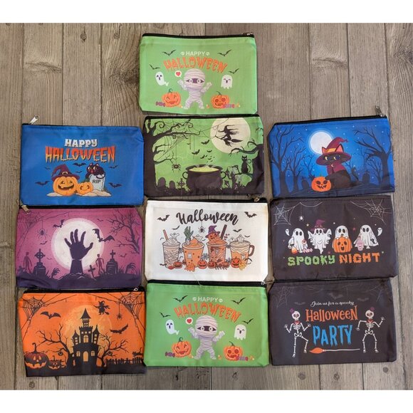 Halloween Cosmetic / Goodie Bag Bundle — 10 pcs | 5” x 7” | NEW - Picture 1 of 7